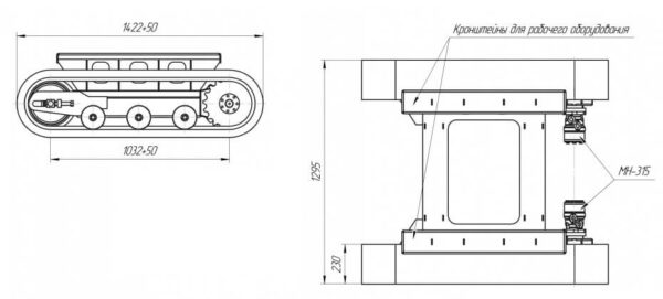 Гусеничное шасси для спец техники_шасси для мини экскаватора_гусеничная база_10
