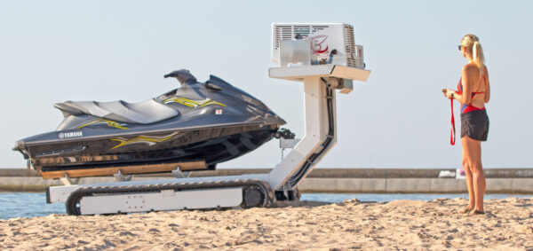 Гусеничный прицеп для гидроцикла_тягач гидроцикла_грузовая гусеничная платформа_1